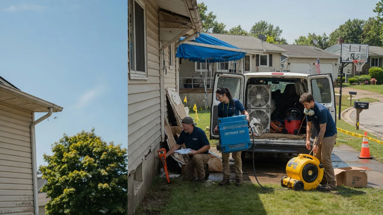Ceiling Leak Cleanup in Meridian, NY near me